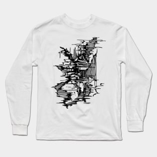 Abstract doodle line Long Sleeve T-Shirt